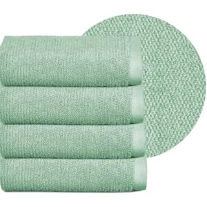 Handtuch-Set aus 100% Baumwolle, Premium-Frottier-Badtextilien Made in Europe, Oeko-TEX-zertifiziert, vier Gästetücher 30x50 cm im Mintgrün