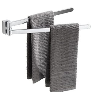 Praktischer und stilvoller Handtuchhalter aus Edelstahl mit Wandmontage, perfekt für Badezimmer oder andere Räume.