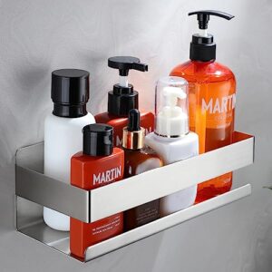 Duschkorb Selbstklebend Badezimmer Regal, Cooeco Duschablage ohne Bohren, rutschsicherer Nanokleber, transparent, rostfrei, langlebig, Platzsparendes Duschregal für Shampoo und Duschgel