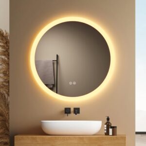 Badspiegel mit Beleuchtung, 3 Lichtfarben, antibeschlagfunktion und Touch-Schalter für Badezimmer