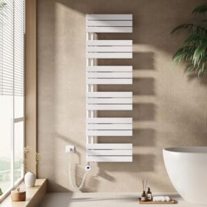 EMKE Handtuchheizkörper Elektrisch mit Thermostat, Badheizkörper Handtuchhalter für ein effektives und energiesparendes Heizsystem im Badezimmer