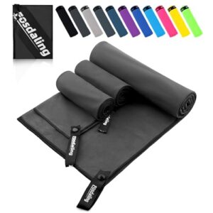 Mikrofaser-Handtücher mit schnelltrocknender Struktur, ideal für Reise, Baden, Fitness und Sport.