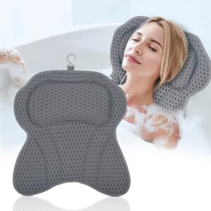 Ergonomisches Badewannenkissen in Grau für maximale Entspannung und Haltbarkeit