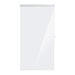 Relaxdays Duschrollo, 100x240 cm, Seilzugrollo für Dusche und Badewanne, wasserabweisend, Decke Spritzschutz, durchsichtig