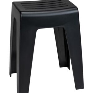 Hochwertiger Badhocker in modernem Design aus Kunststoff, belastbar bis 120 kg, ideal für Badezimmer und Gäste-WC
