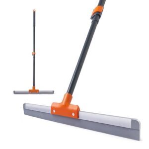 Professioneller Bodenabzieher mit Teleskop-Stiel, ideal für Duschen und Fliesen, 99% Staub und Wasser entfernen kann
