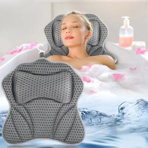 Badewannenkissen mit 4D-Air-Mesh-Technologie, bequem und stabil im Bad