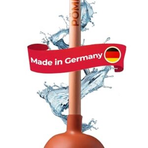 Abflussreinigungstool Pumpe perfekter Abflussreiniger für Dusche, Toilette, Badewanne oder Waschbecken 140mm groß in Top Handwerksqualität Made in Germany