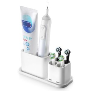 Zahnbürstenhalter für elektrische Zahnbürste, praktischer und eleganter Aufbewahrungssystem für mehrere Zahnbürsten, Zahnpasta und andere Utensilien