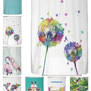 Bunter Duschvorhang mit Anti-Schimmel-Beschichtung und recyceltem Polyester Textil für ein sauberes und modernes Badezimmer