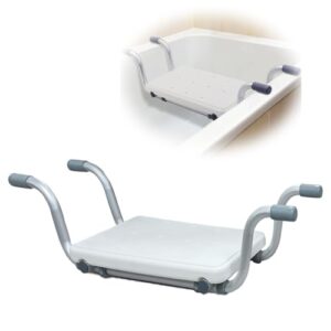 Badewannensitz, Duschsitz für Badewanne, Ausziehbarer 72-82 cm Sitz für die Badewanne mit Tragfähigkeit von 136 kg