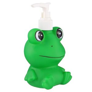 Handwaschflasche für Kinder mit grünem Froß-Dekor, 3D-Tierform-Design, umweltfreundlicher Kunststoff, wiederverwendbarer Seifenspender für Badezimmer, Küche und Waschküche
