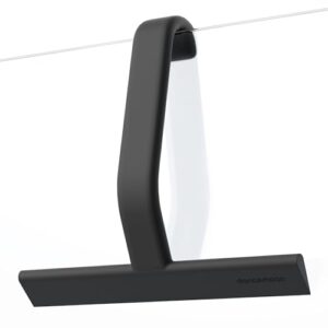 Duschabzieher für Duschglastür, einteiliges Silikon mit integriertem Haken, 25 cm, Schwarz