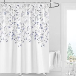 Duschvorhang Set aus dichtem Tuch, weißer Farbe, Hängehaken inklusive. Perfekt für ein sauberes Badezimmer, wasserdicht und maschinenwaschbar.