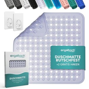 Duschmatte rutschfest 53x53cm, antibakteriell und BPA-frei, Duscheinlage für Babys, Kinder, Senioren und Haustiere