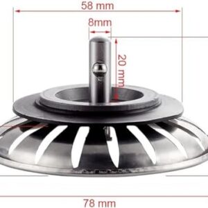 Universal Siebkörbchen Edelstahl für 80mm Spülbecken mit 18 Schlitzen, Abflussstopfen für schnelle Entwässerung und Verhinderung von Abflussrohr-Verstopfung