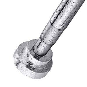 KZGRIT Teleskopstange, Edelstahl, Kein Bohren & Rost, Rutschfest, Verstellbar Duschvorhangstange Duschstange, Ausziehbar Kleiderstange für Schrank, Badezimmer, Fenster oder Türen (65-100cm)