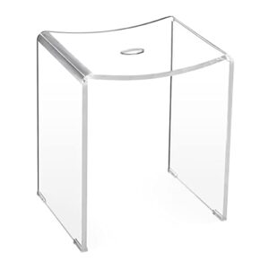 Duschhocker aus Acryl für Bad und Dusche, rutschfeste Sitzbank mit moderner Optik