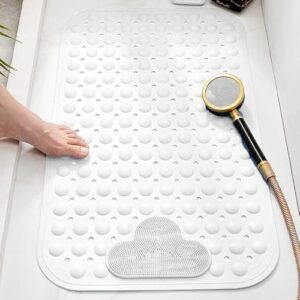 Rutschfeste Duschmatte Moulaelos 80 x 50 cm, Antirutschmatte für eine sichere Duscheinlage mit Komfort-Massage und UV-beständiges Material