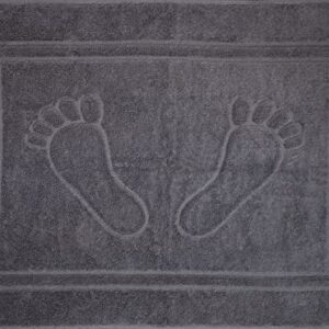 Unbewusstes Duschvorleger, 100% Baumwolle, Frottee, Badmatte, 50 x 70 cm, grau Farbe