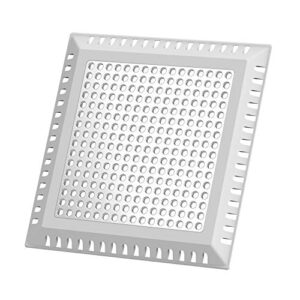 Uxoz Quadrat Abflussschutz, Abflussabdeckung für Badezimmer aus Zink Silber, hochwertige Duschabflussabdeckung mit weichem Silikonrand und quadratischer Form