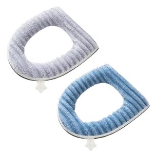 Ergonomische WC-Sitzbezüge für ein bequemes Badeerlebnis, warmer und bequemer als herkömmliche WC-Sitzbezüge, doppelt verwendbarer Toilettensitz-Kissenbezug mit Reißverschluss und Klettverschluss