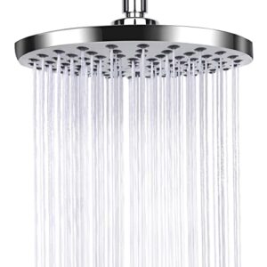 Verstellbarer, wasserwerter Runder Duschkopf Regendusche aus Edelstahl mit Anti-Kalk-Düsen und Wasserfall-Effekt für ein luxuriöses Badeerlebnis