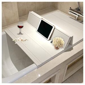 Wasserdichte Badewannenabdeckung mit Isolierungsbrücken, staubdicht und faltbar, ideal für die Aufbewahrung von Badutensilien wie Handys und iPads.