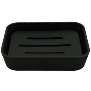 rutschfeste Seifenablage mit Rubber Finish - stilvolles & Zeitloses Design für Bad, Dusche & Küche - sichere Ablage für Feste Seife