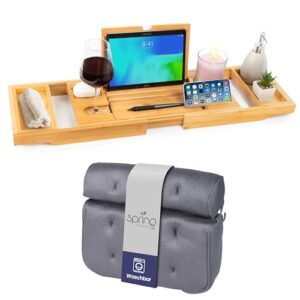 Luxus Badewannenablage & Ergonomisches Badewannenkissen für ein ultimatives Spa-Erlebnis