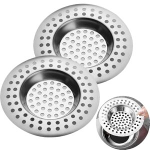 Abfluss-Sieb aus Edelstahl, 2 Stück, 90-loch-Design, hochwertig, langlebig und rostfrei
