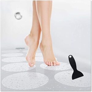 Große Antirutsch Aufkleber für Dusche und Badewanne transparent Ø 15 cm XXL - Anti Rutsch Aufkleber als rutschfeste Antirutschmatte durchsichtig in Dusche Kinder Antirutsch Sticker Dusche 10-Pack