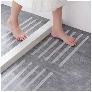 Anti-Rutsch Streifen für Treppen, Duschen und Badewannen, Selbstklebender Rutschschutz mit Positionier-Schablone, transparent