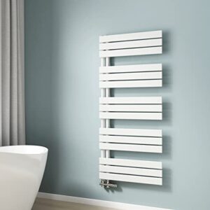 EMKE Badheizkörper 132x60 cm, Handtuchheizkörper Seitenanschluss Handtuchwärmer Badheizkörper Handtuchhalter Handtuchtrockner Bad Heizkörper Flach Handtuchheizung Weiß
