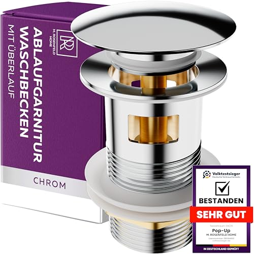 Ein hochwertiges Ablaufventil für Ihren Waschtisch mit Überlauffähigkeit, einfacher Einbau und genormtem 1 ¼