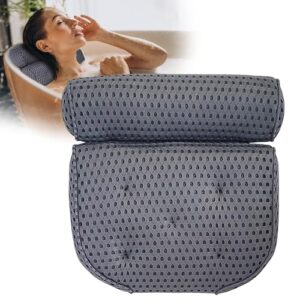 Ergonomisches Badewannen Kissen aus hochwertigem 4D-Mesh-Gewebe mit 7 extra starken Saugnäpfen für höchsten Komfort und Sicherheit in der Badewanne