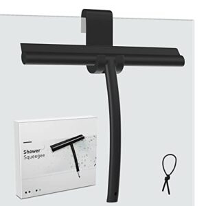 Duschabzieher aus Silikon mit Halterung, ideal für Fensterabzieher, Badezimmer und Glasreinigung ohne Bohren