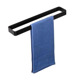 Schwarzer Handtuchhalter ohne Bohren, selbstklebend und minimalistisch, für Badewanne oder Küche, 40CM