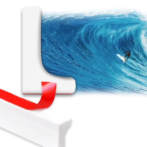 Effektiver Wasserstopper für Badezimmer, selbstklebende Schwallschutzleiste 3cm Höhe, flexible Duschleiste für Duschschwelle und Küchenspüle, Weiß, 2M lang