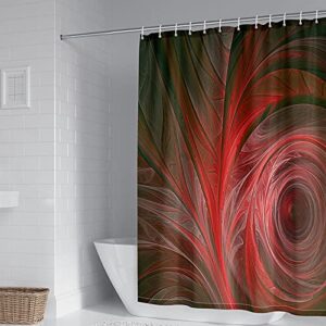 Stylisher und hochwertiger Duschvorhang mit Blattspiralmuster, wasserdicht und antibakteriell für modernes Badezimmer