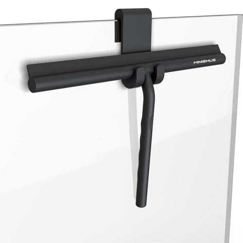 Minismus Silikon Duschabzieher für Glastüren und Fenster, strahlend saubere Oberflächen ohne Bohren, inklusive Aufhängung