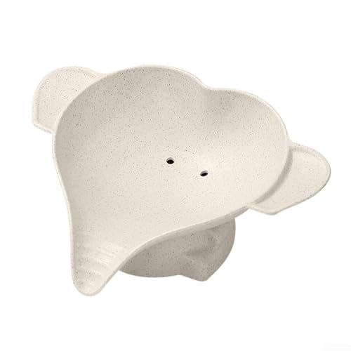 Stilvoller Seifenhalter in Form eines niedlichen Elefanten, beige Farbe, für Badezimmer-Accessoire