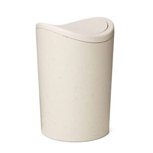 TATAY Badezimmer Mülleimer mit Schwingdeckel - kompaktes und modernes Design - robustes Kunststoffmaterial und leicht zu reinigendes Produkt