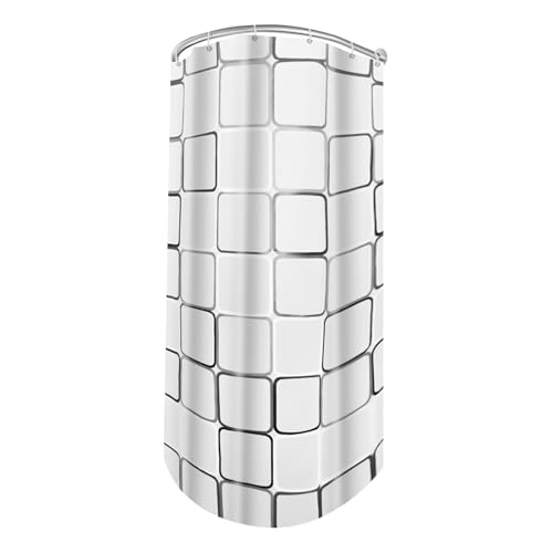 Ergonomische und faltbare Duschvorhangstange aus Edelstahl, ohne Bohren erforderlich, ideal für Badezimmer, Toiletten und Umkleideräume