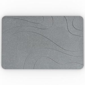 Schnelltrocknende, rutschfeste und antibakterielle Badematte aus Diatomitstein für Badezimmer, Küche und Flur. Hygienisch und langlebig.