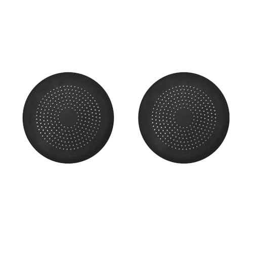 Abfluss Sieb Silikon, 2 Stück Abflusssieb Dusche, Abfluss Haarfänger mit Saugnäpfen, Haarsieb Dusche, für Küche, Dusche, Badewanne (Schwarz)