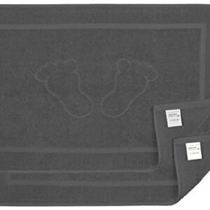 Badvorleger aus 100% Baumwolle, Dunkel Grau, 50x70 cm, 700g/m2, hochwertige Qualität