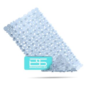 Badewanneneinlage aus Blau und Transparent in Steinoptik, 70x35 cm groß, für Badewanne oder Dusche geeignet