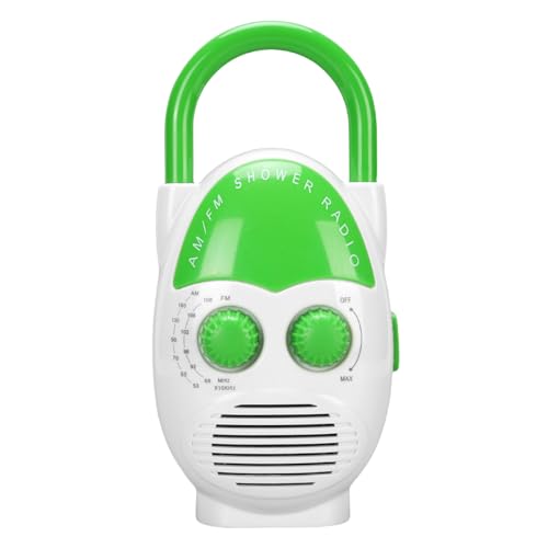 Ein Duschradio mit großen 500 MW Volumen und Einstellmöglichkeit für AM/FM. Ideal fürs Badezimmer.