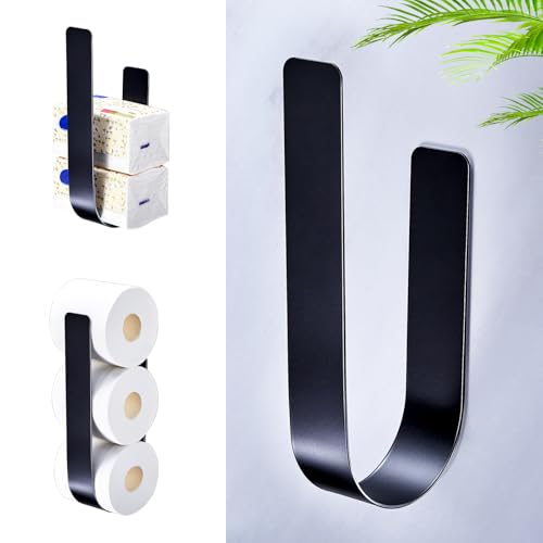 WAYASI Ersatzrollenhalter Toilettenpapier Ohne Bohren - Selbstklebender Wandhalter für Klopapier, Toilettenpapier Aufbewahrung ohne Bohren